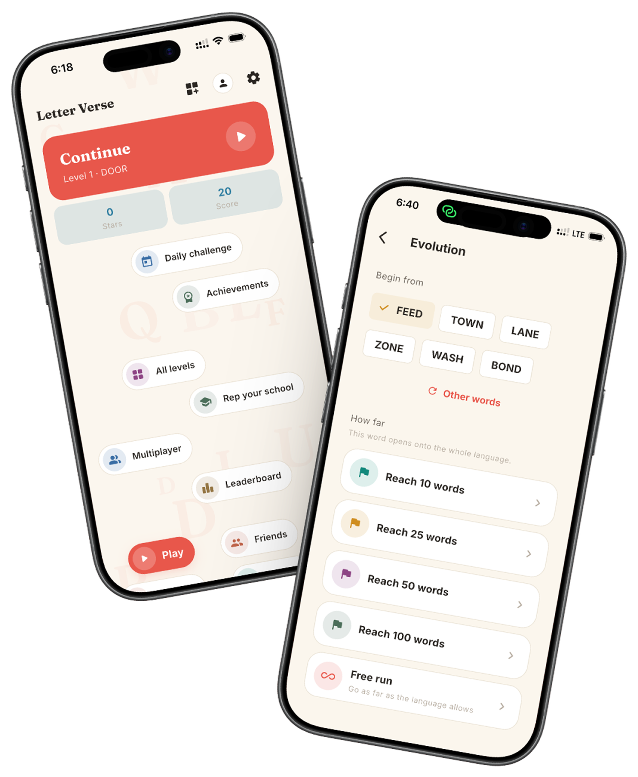 Letter Verse app icon with L, ?, and V letter tiles